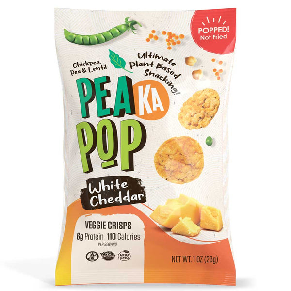 PeaKaPop Veggie Crisps White Cheddar