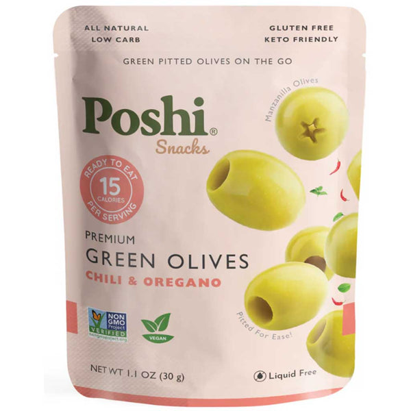 Poshi Chili & Oregano Green Olives